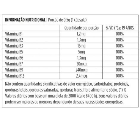 Supra Complexo B 500Mg 60 Cápsulas - Herbamed