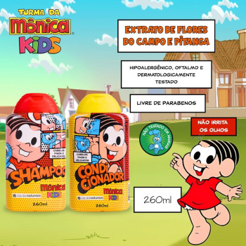 Kit Shampoo e Condicionador Infantil Betulla Mônica 260ml