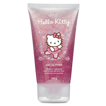 Gel Infantil Cabelo e Corpo Glitter Hello Kitty 180gr