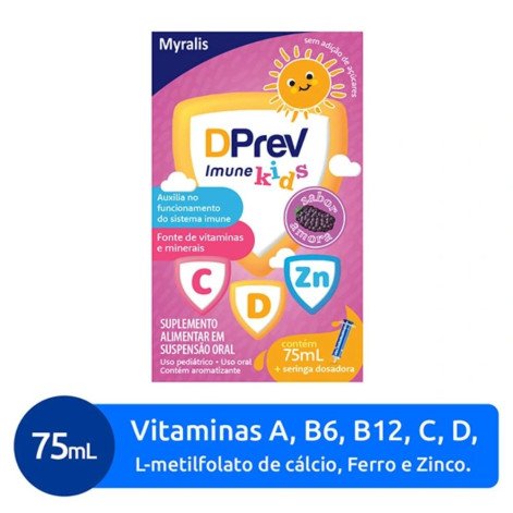DPrev Imune Kids Suplemento Alimentar em Suspensão Oral 75ml