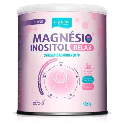Suplemento Alimentar Equaliv Magnésio Inositol Relax Sabor Capim Santo com Hortelã 408g
