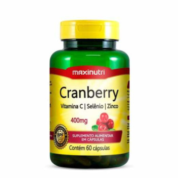 Cranberry Vitamina C Selênio e Zinco 400mg 60 cápsulas Maxinutri