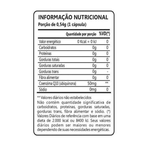 Coenzima Q10 50mg 60 Capsulas Maxinutri