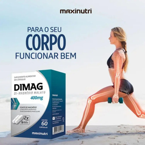 Dimag Di-Magnésio Malato Maxinutri 60 cápsulas