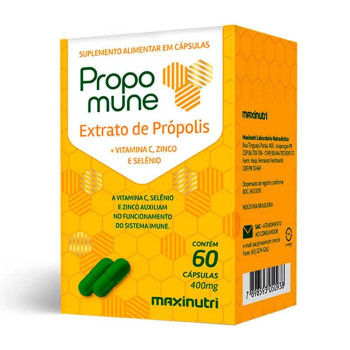 Propomune Extrato Própolis + Vitamina C 60 Caps Maxinutri