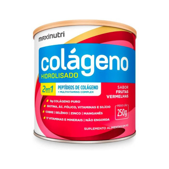 Colágeno Hidrolizado 2x1 Verisol Frutas Vermelhas em Pó 250g Maxinutri