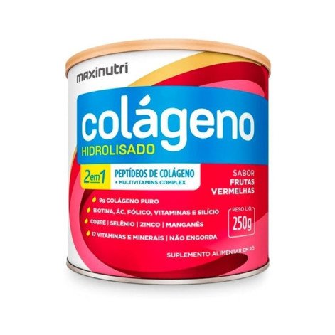 Colágeno Hidrolizado 2x1 Verisol Frutas Vermelhas em Pó 250g Maxinutri