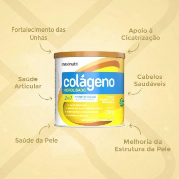 Colágeno Hidrolisado 2em1 Maxinutri Sabor Manga com Maracujá 250g