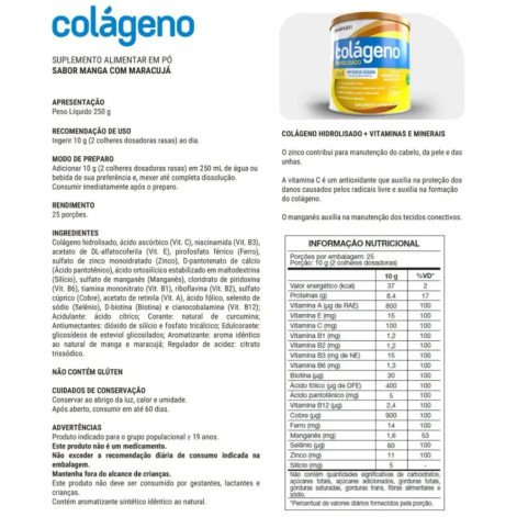 Colágeno Hidrolisado 2em1 Maxinutri Sabor Manga com Maracujá 250g