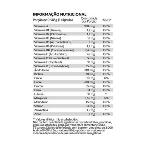 Nutricaps Senior Polivitamínico 60 Capsulas Maxinutri