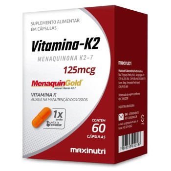 Suplemento Alimentar Maxinutri Vitamina K2 60 Cápsulas