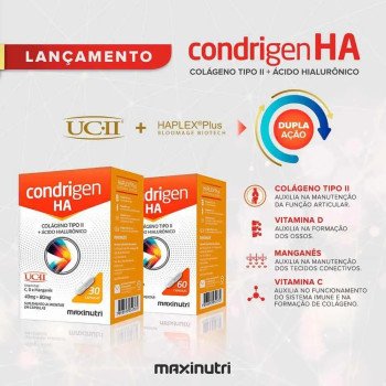 Condrigen HA Colágeno Tipo II Ácido Hialurônico 30 cápsulas
