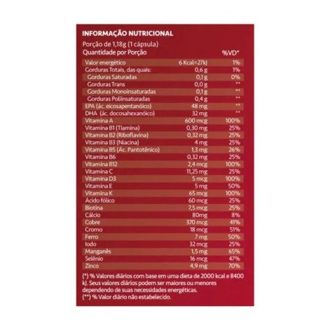 Primafish Ômega 3 Polivitaminas e Minerais 60 Capsulas Maxinutri