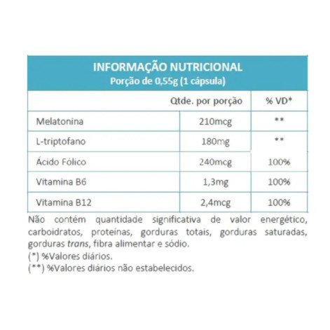 Acalentus Plus Melatonina + L Triptofano 60 Cápsulas Maxinutri