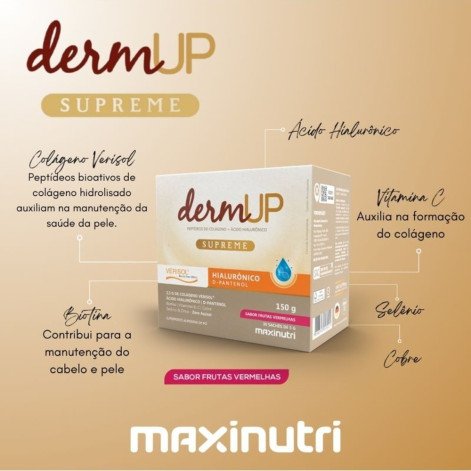 Dermup Supreme Verisol 30 Sachês de 5g Sabor Frutas Vermelhas
