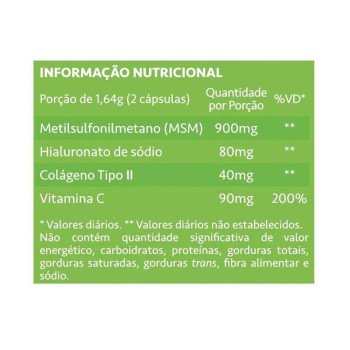 Condrigen TRIO (MSM, Colágeno Tipo 2, Ácido Hialurônico e Vitamina C) - 60 Cápsulas - Maxinutri