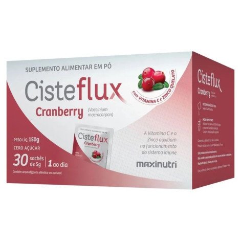 Cisteflux Maxinutri Sabor Cranberry Sachê 5g Com 30 Unidades