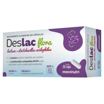 Deslac Flora Lactase Lactobacillus Acidophilus 30 Cápsulas