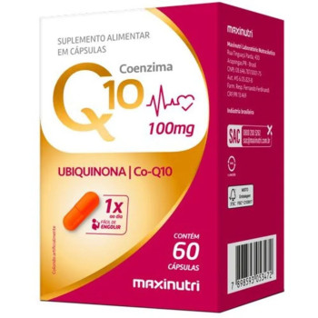 Coenzima Q10 Ubiquinona Co-Q10 100mg 60 Capsulas Maxinutri
