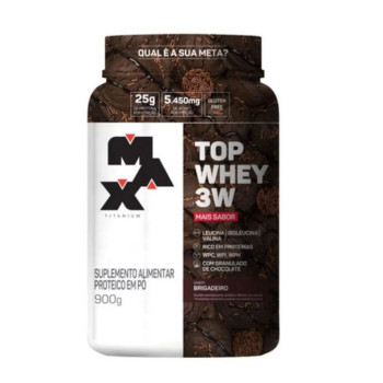Top Whey 3W Mais Sabor Brigadeiro Max Titanium 900g