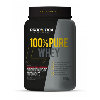 100% Pure Whey Iogurte com Morango Pote 900G