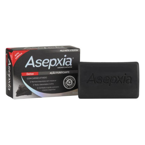 Sabonete Facial em Barra Asepxia Antiacne Detox com 80g
