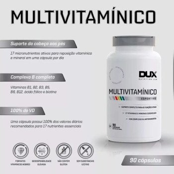 Multivitaminico Dux Nutrition 90 Cápsulas Natural