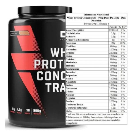 Whey Protein Concentrado Doce de Leite 900g Dux