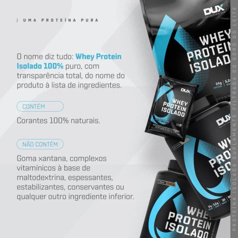 Whey Protein Isolado Sabor Chocolate Branco Dux Human Health 900g