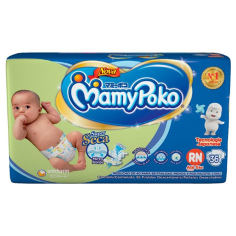 Fralda Mamypoko Mega Rn C/36