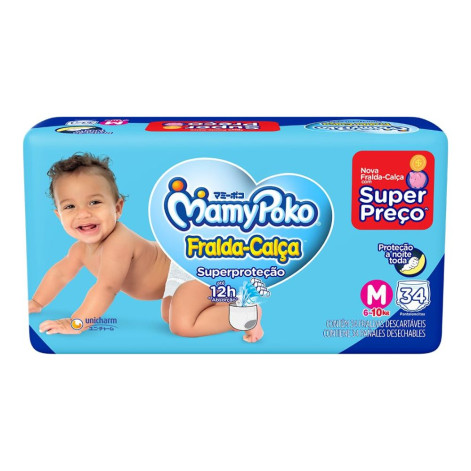 Fralda Mamypoko Calça Superprotecao M C/34