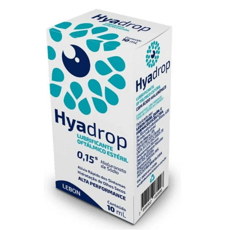 Hialuronato De Sódio - Hyadrop 0,15% Solução Oftálmica 10Ml