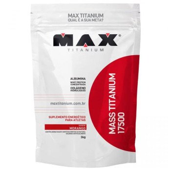 Hipercalórico Max Titanium Mass Titanium 17500 Morango 3kg