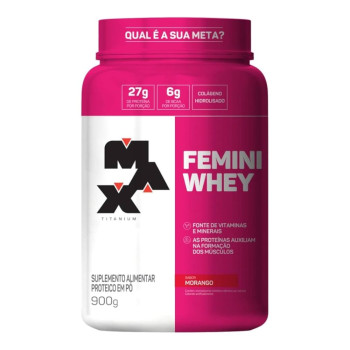 Whey Femini Morango 900G