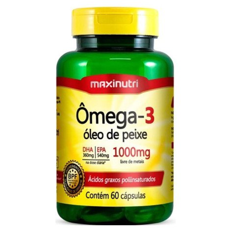 Ômega 3 Óleo De Peixe 60 Capsulas 1000mg Maxinutri