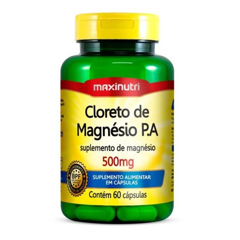 Cloreto De Magnésio P.A. 500mg Maxinutri 60 Cápsulas