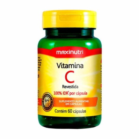 Vitaminas C Revestida 100% Idr 60 Cápsulas Maxinutri
