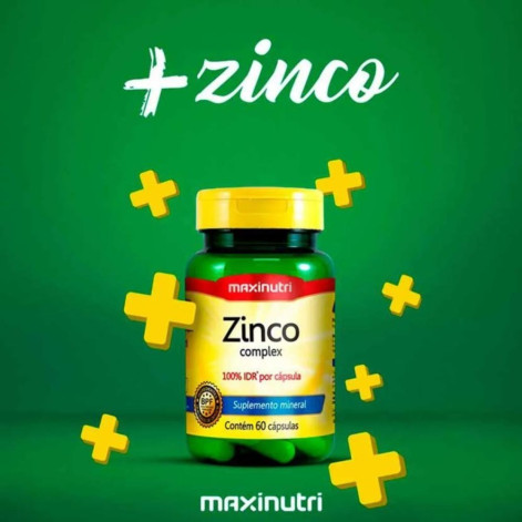 Zinco+ 28mg com 60 Capsulas Maxinutri