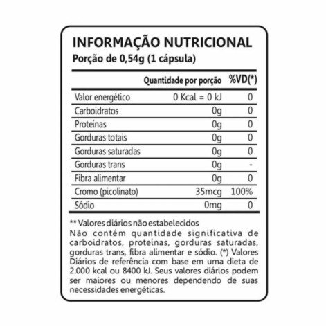 Cromo Picolinato de Cromo 100% Idr Maxinutri 60 Capsulas