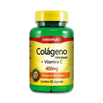 Colágeno Hidrolisado Vitamina C 400mg 60 cápsulas Maxinutri
