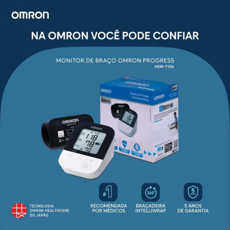 Monitor de Pressão Arterial de Braço Omrom HEM-7156T