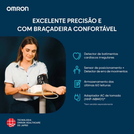 Monitor de Pressão Arterial de Braço Omrom HEM-7156T