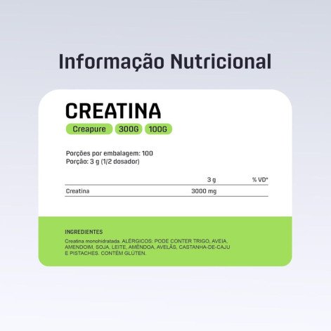 Creatina Monohidratada 100% Creapure Sem Sabor Pote 300g