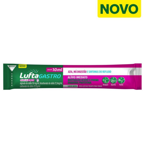Luftagastro Dupla Ação Sabor Menta Sachê 10ml