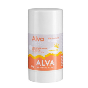 Desodorante Vegano sem Alumínio Twist Stick Barra Alva Personal Care Infantil Camomila 100% Natural 33g