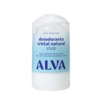 Desodorante Vegano Sem Alumínio Stick Cristal Alva Personal Care Cristal Natural 12h Sem Perfume 60g