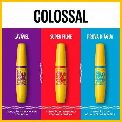 Máscara de Cílios Maybelline The Colossal Volum' Express à Prova D'água Preto 9,2ml