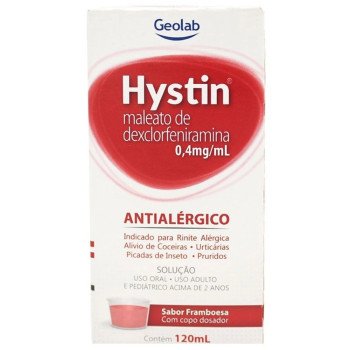 Hystin 0,4Mg Solução Sabor Framboesa 120Ml