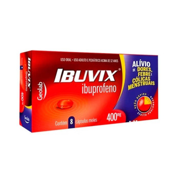 Ibuvix Ibuprofeno 40mg Com 8 Cápsulas Moles Geolab