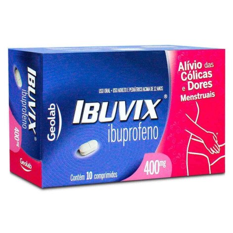 Ibuvix 400mg com 10 Comprimidos Geolab